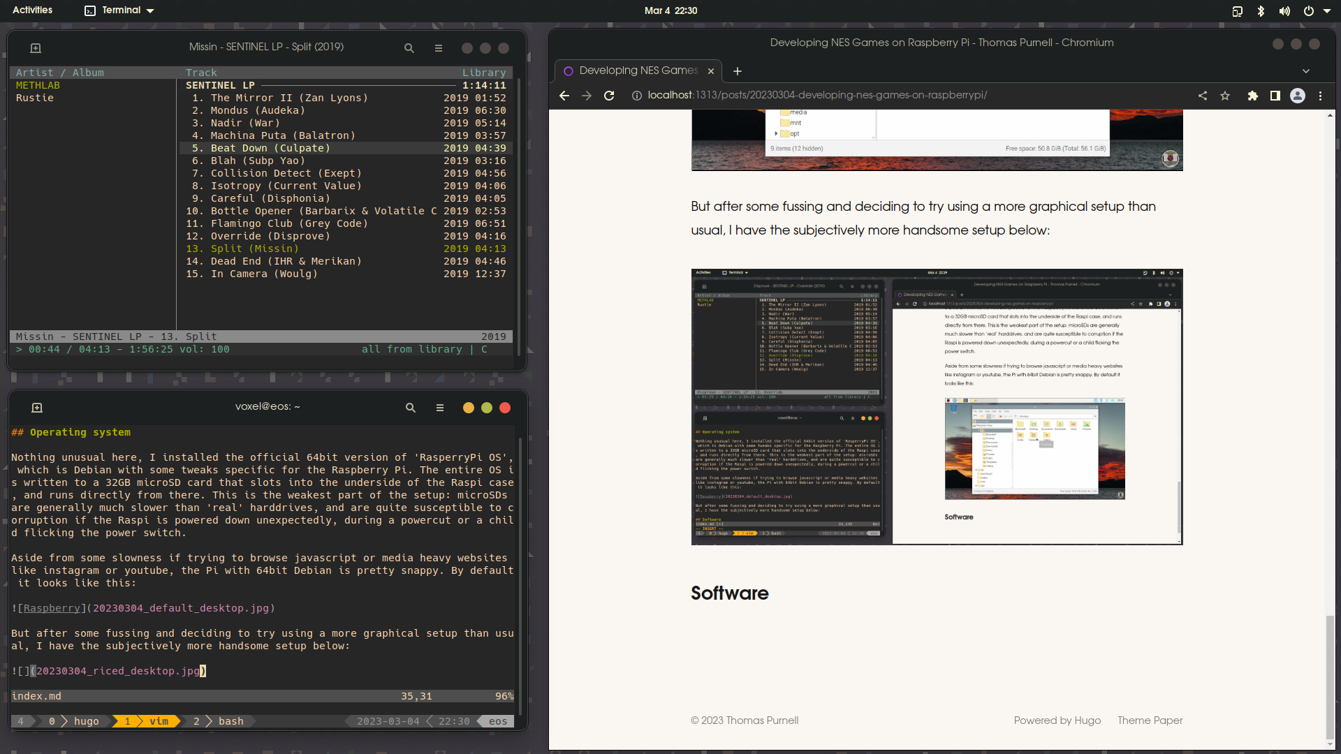Riced up handsomeman desktop environment